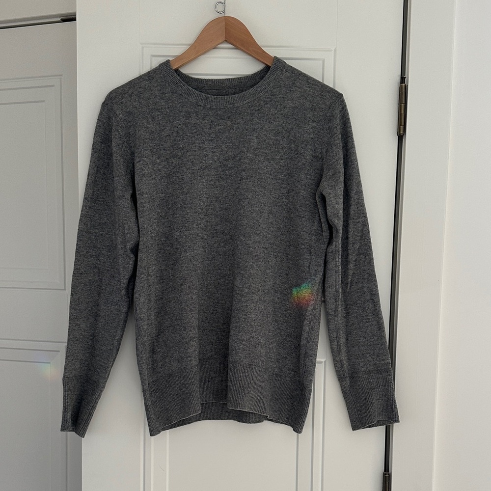 Men's Gray Wings and Horns Wool/Cashmere Sweater